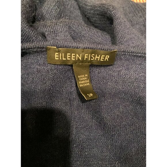 Eileen Fisher Blue Long Wool Blend Sweater W/ Round Neck, Size S/P (US) - Picture 8 of 8
